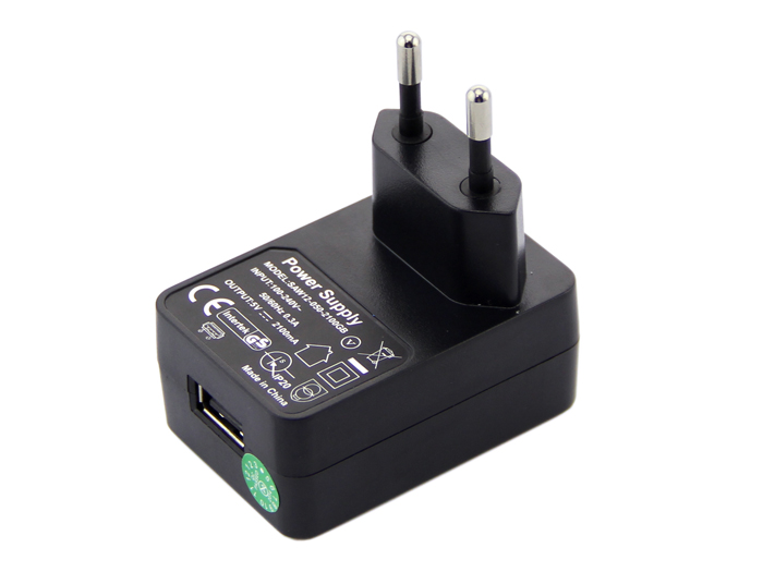 SeeedStudio Europe Standard USB Wall Power Supply 5VDC 2.1A - CE Intertek GS [SKU: 313080020]